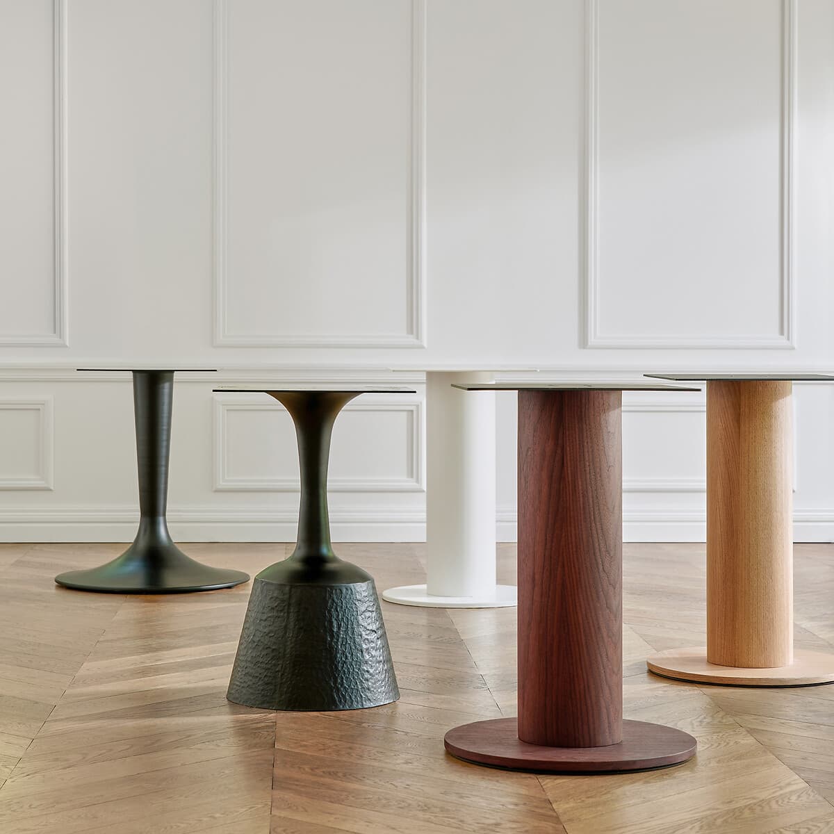 mesa auxiliar diseño moderno, mesa redonda base original