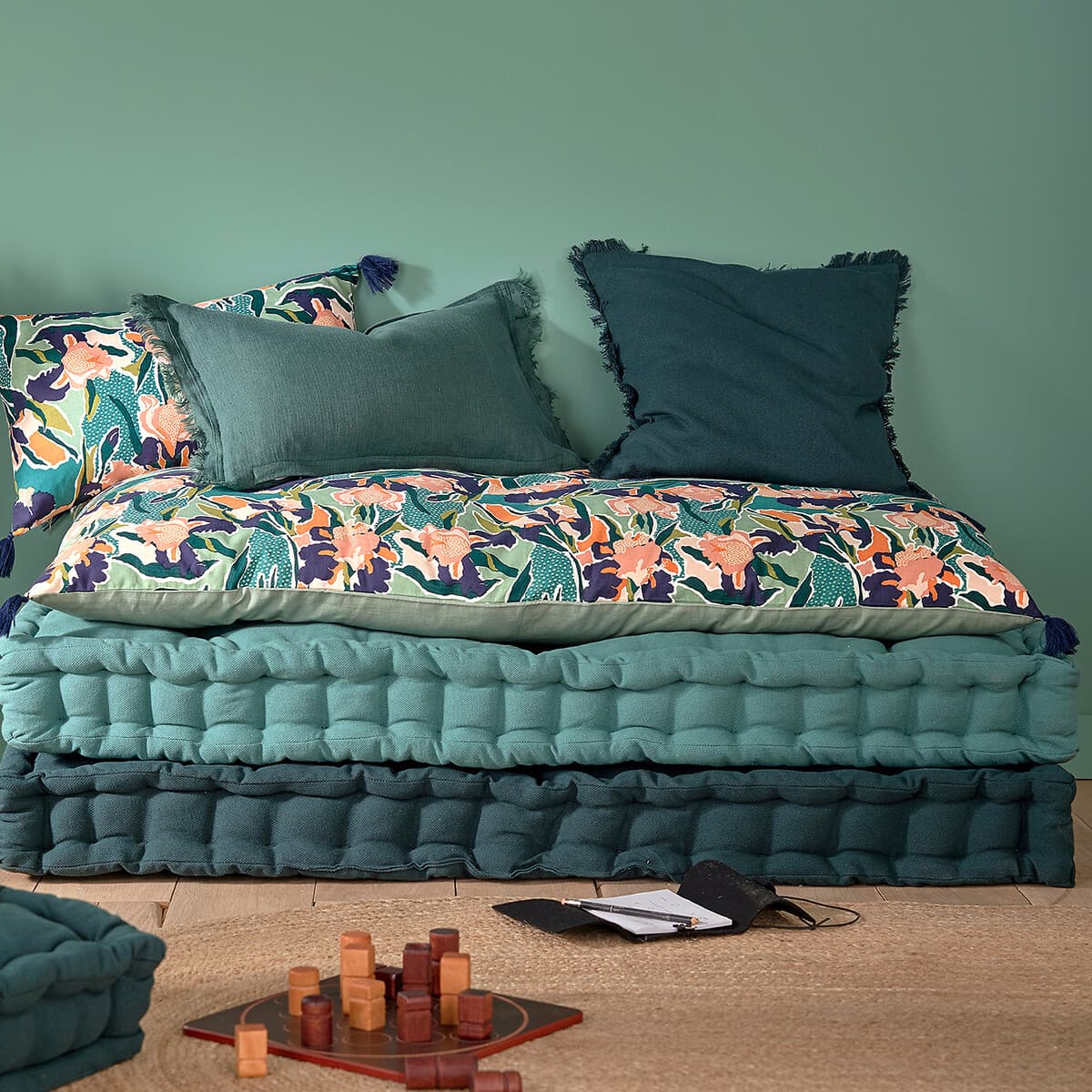 cojines suelo estilo bohemio, cojines grandes suelo