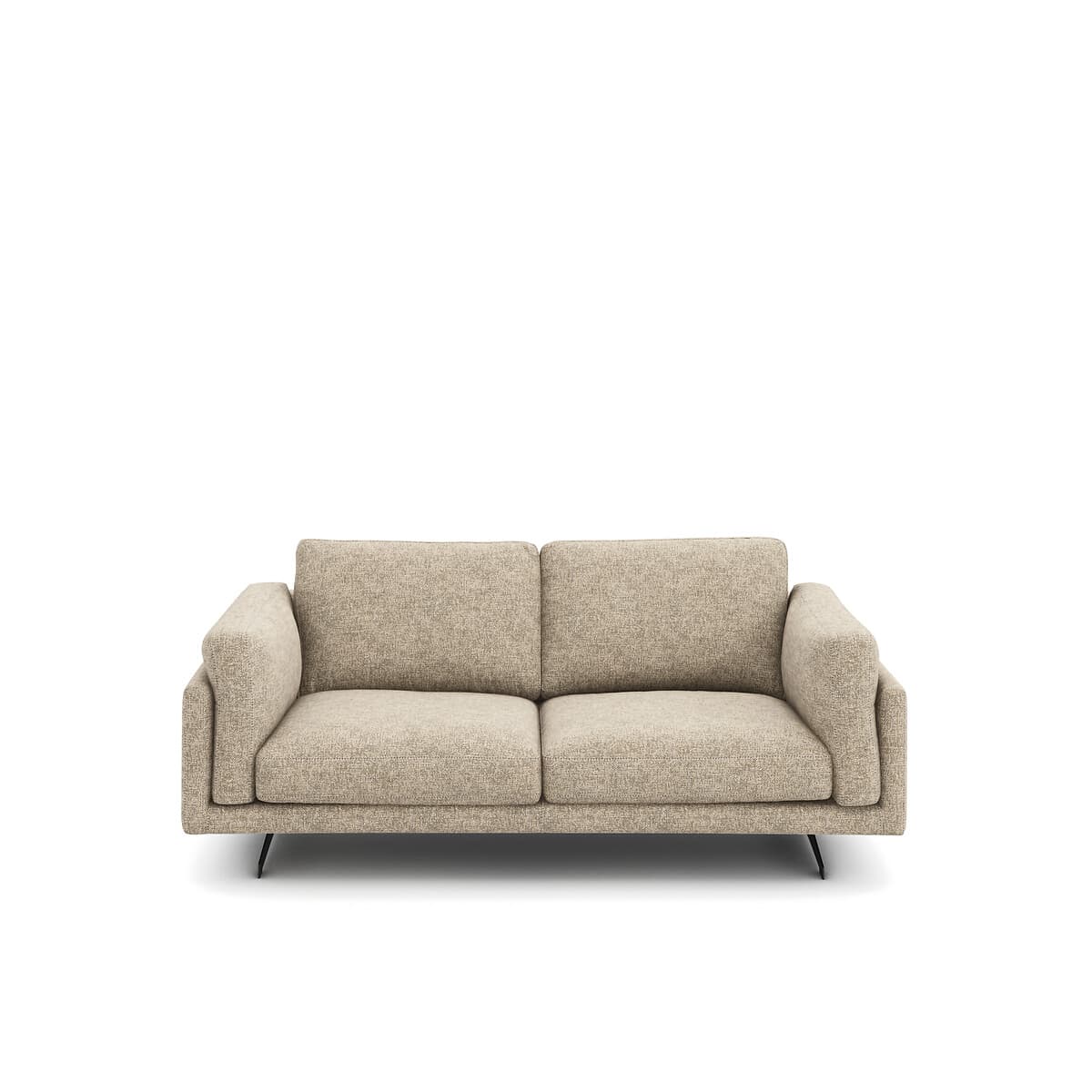 Sofá de dos plazas tapizado en beige