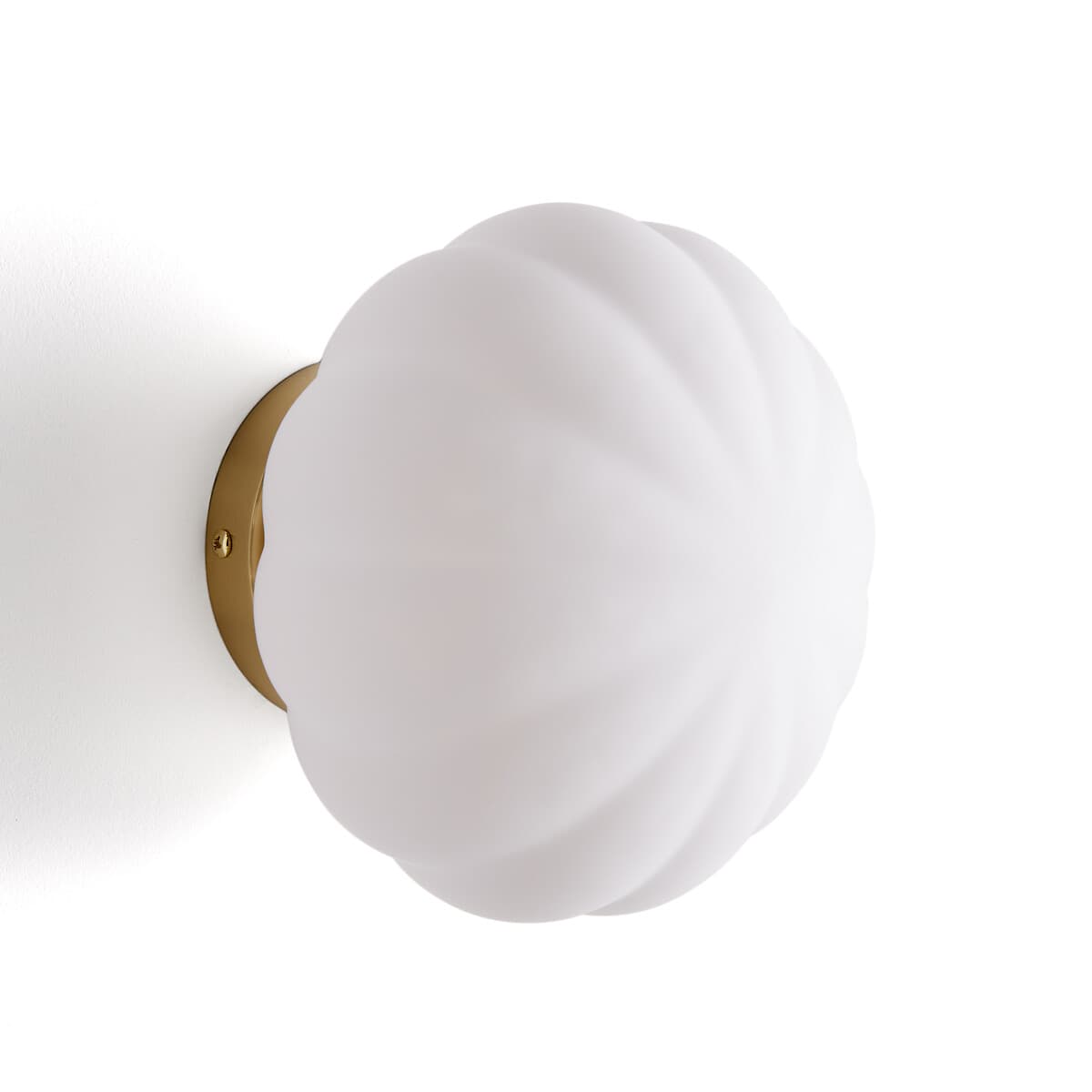 Aplique de pared esférico blanco