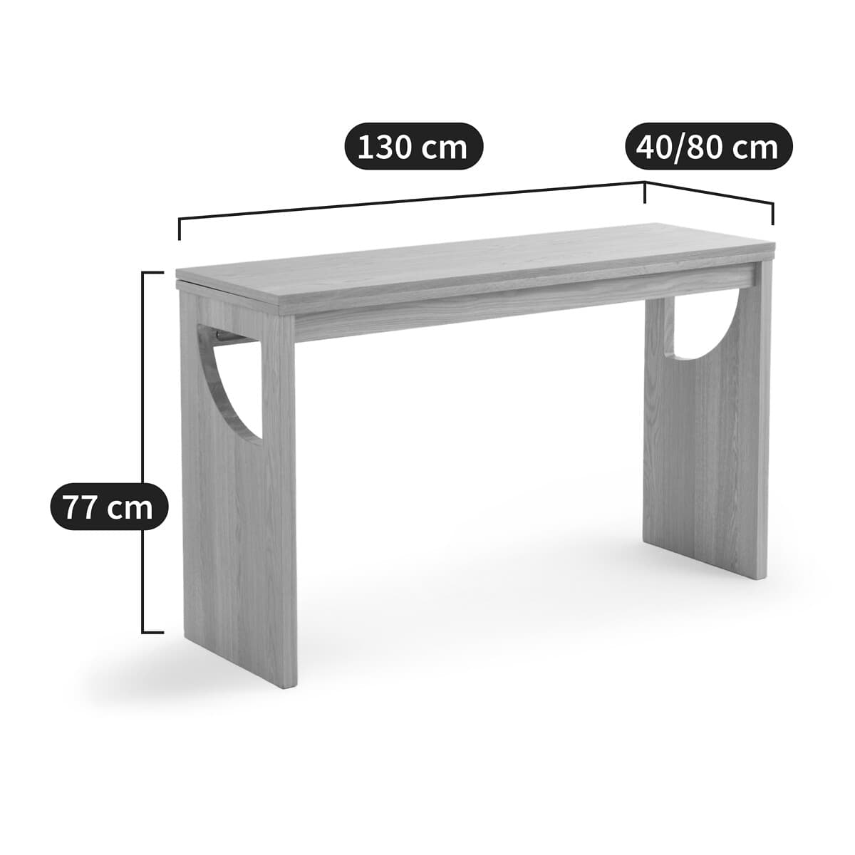 Mesa Consola Madera Gris Diseño Moderno