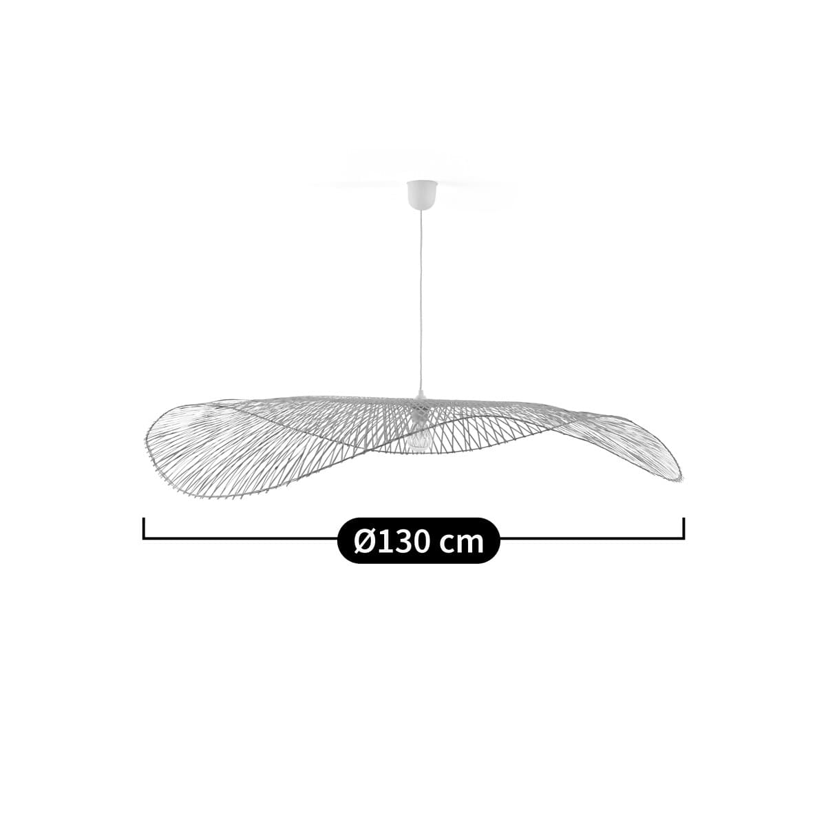 Lámpara de techo colgante de metal con forma orgánica