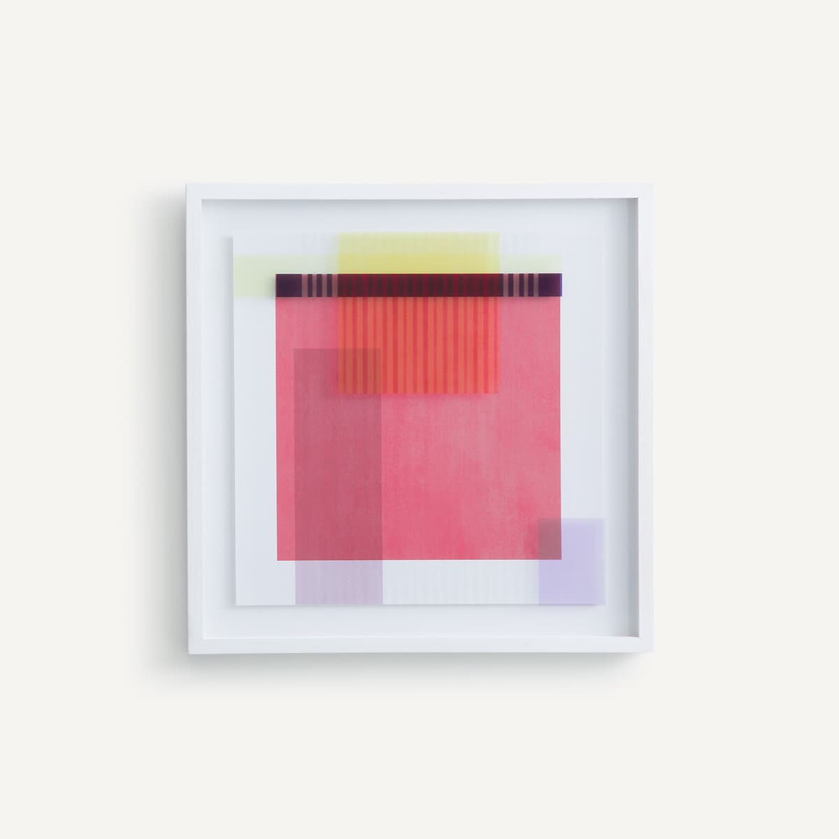 Cuadro abstracto con marco blanco