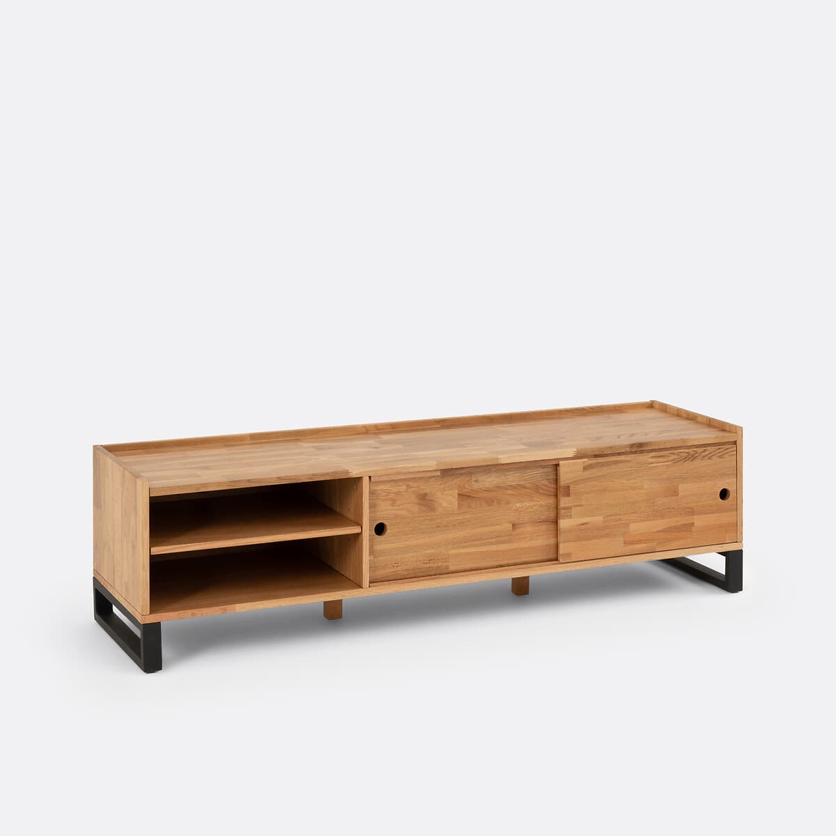Mueble de TV de madera con puertas correderas