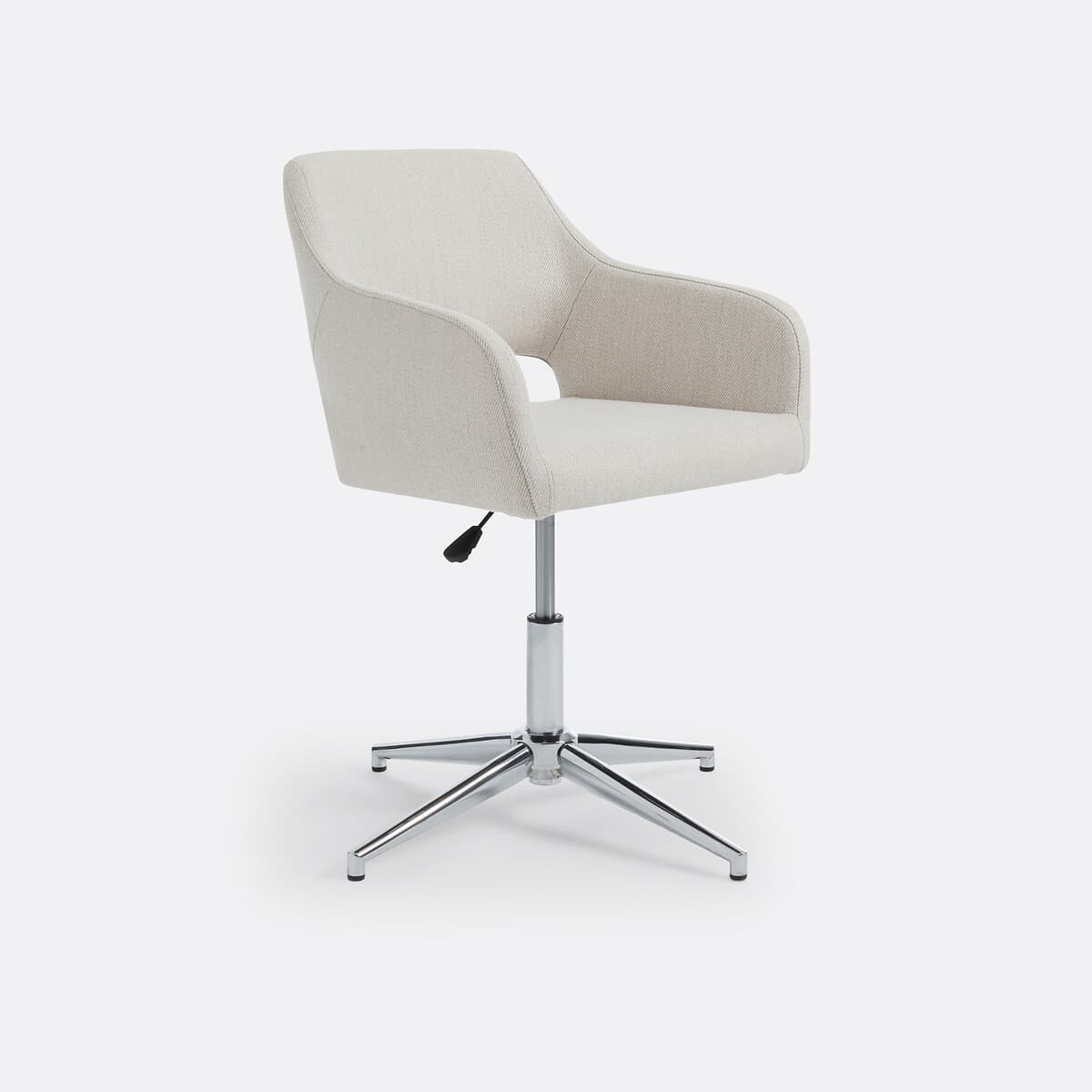 Silla de escritorio giratoria tapizada beige