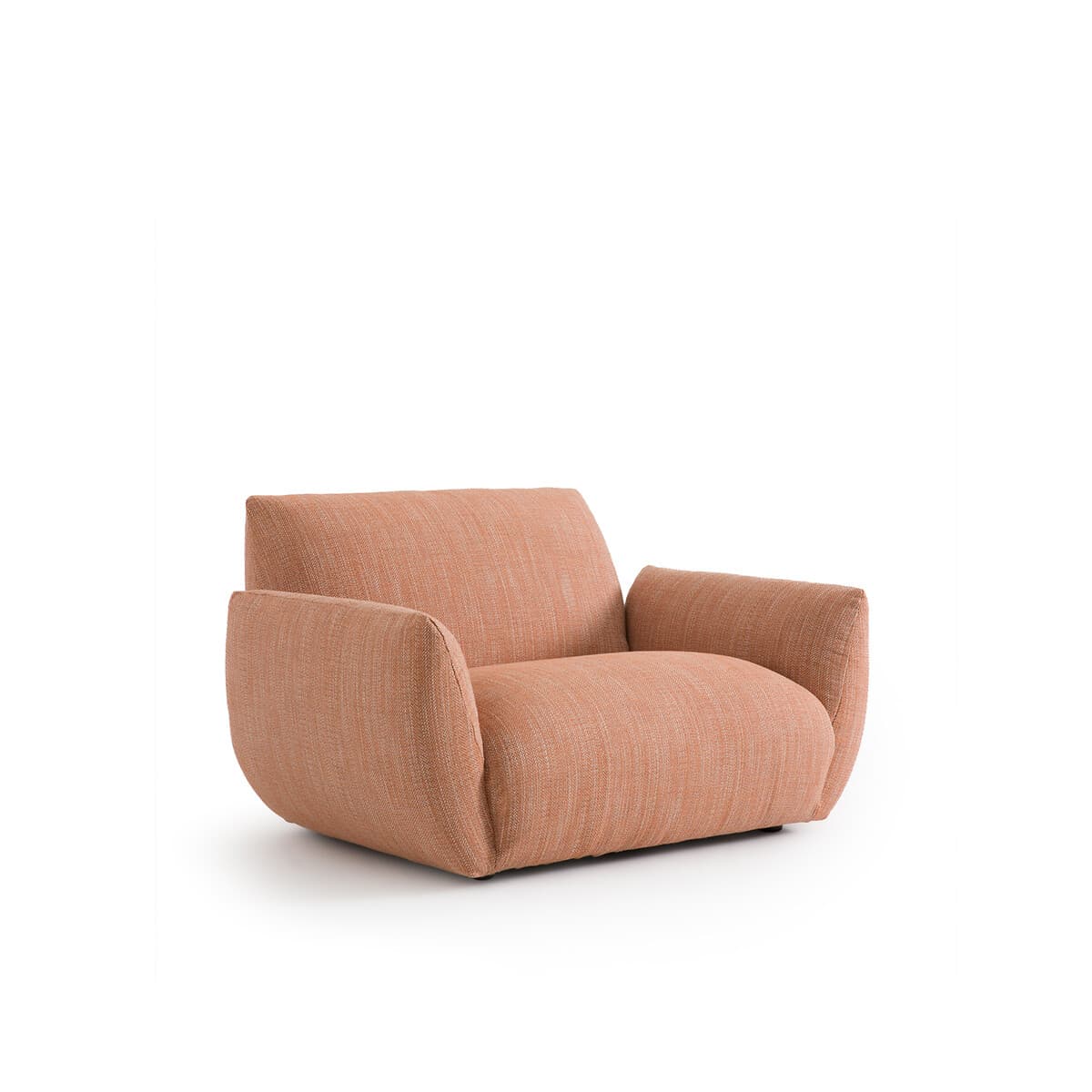 Sillón tapizado color terracota