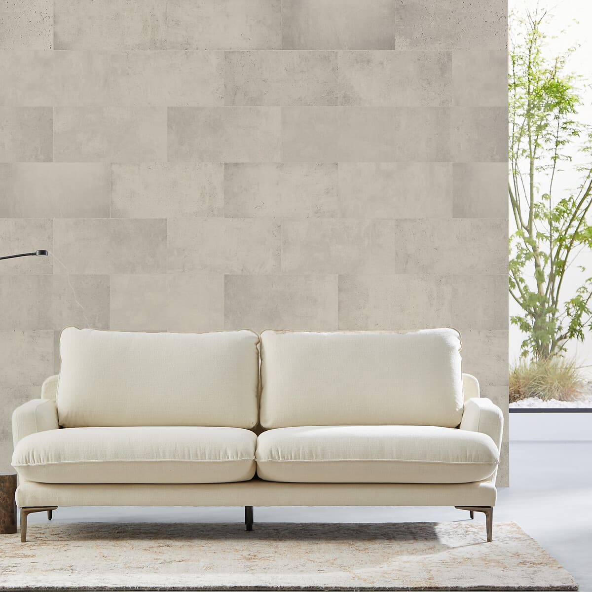 sofá 2 plazas beige, sofá estilo escandinavo