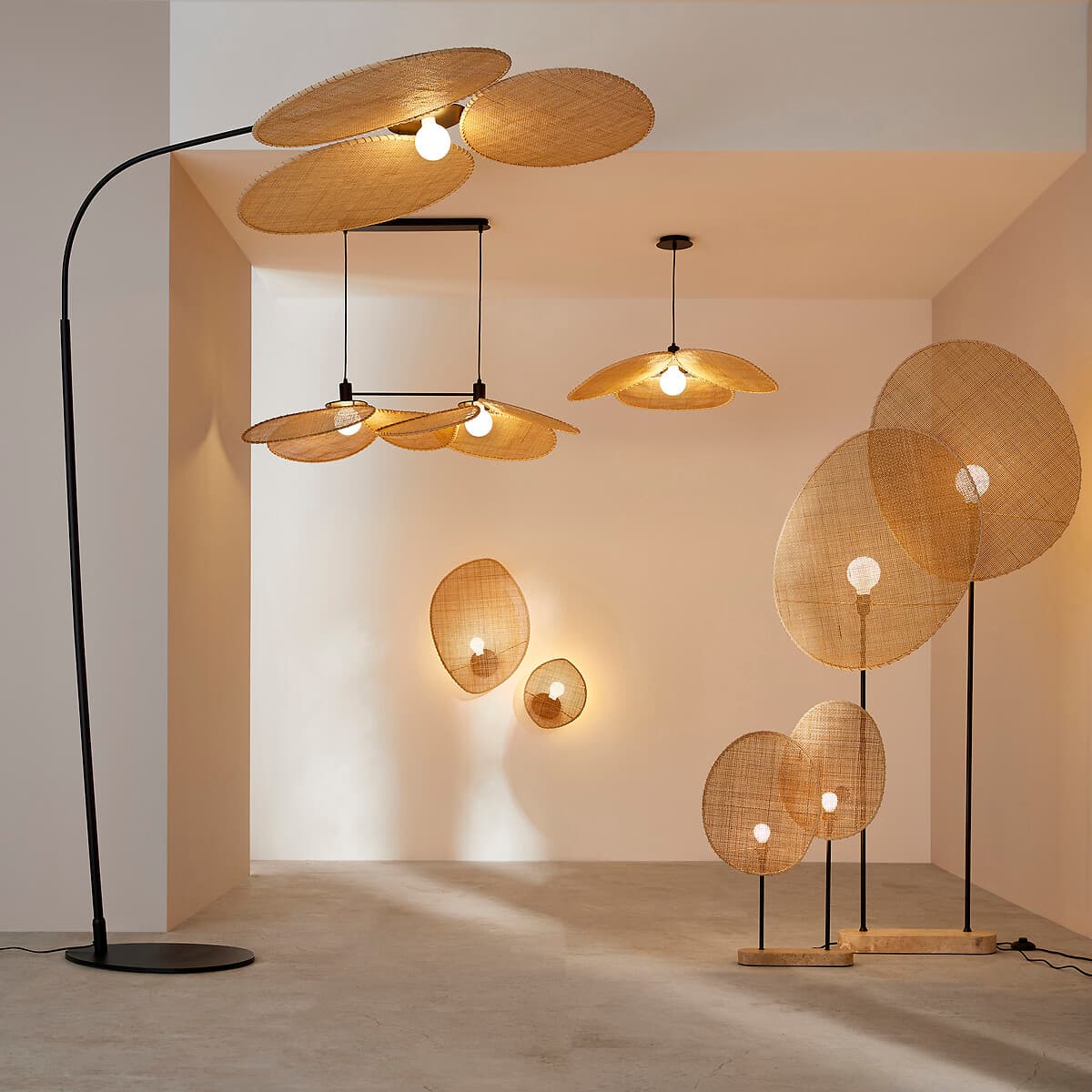 Lámparas de mimbre de diseño original