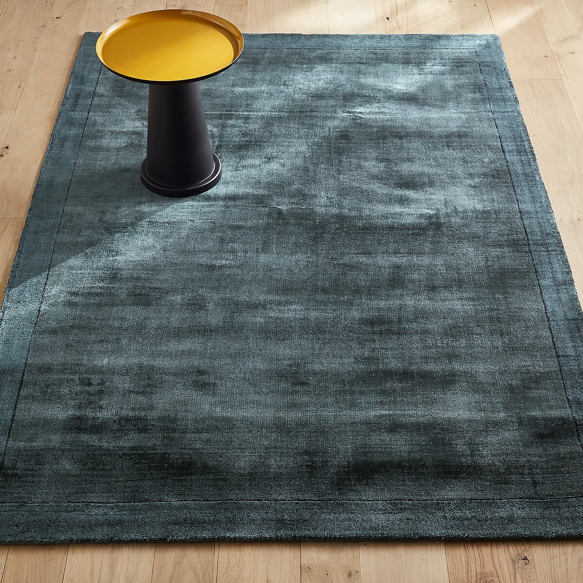 alfombra azul turquesa salón, alfombra lisa moderna