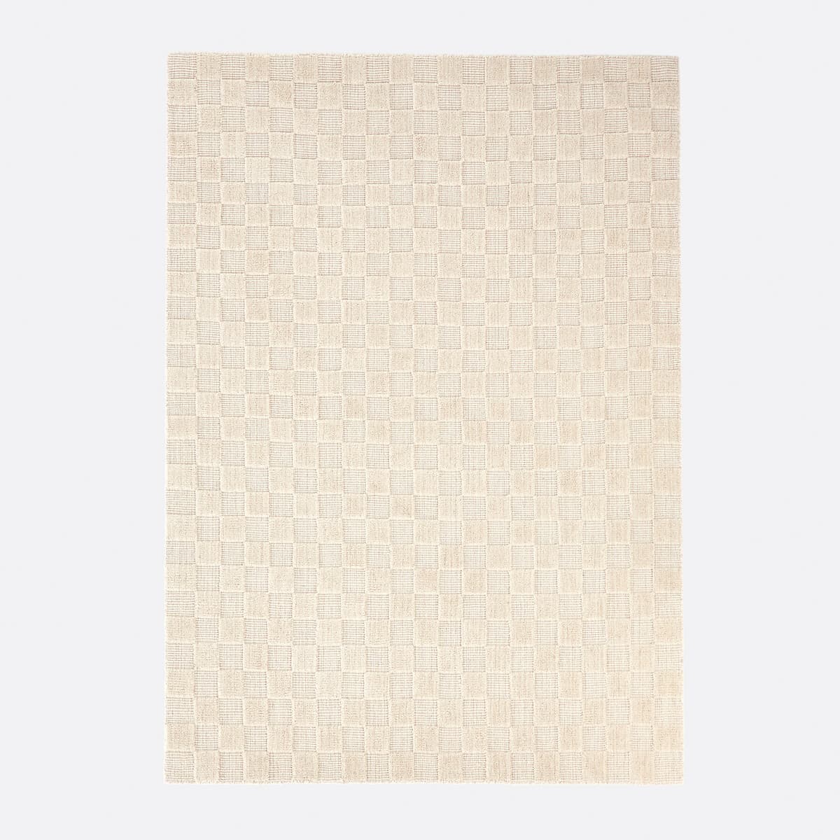 Alfombra de lana con diseño de cuadros