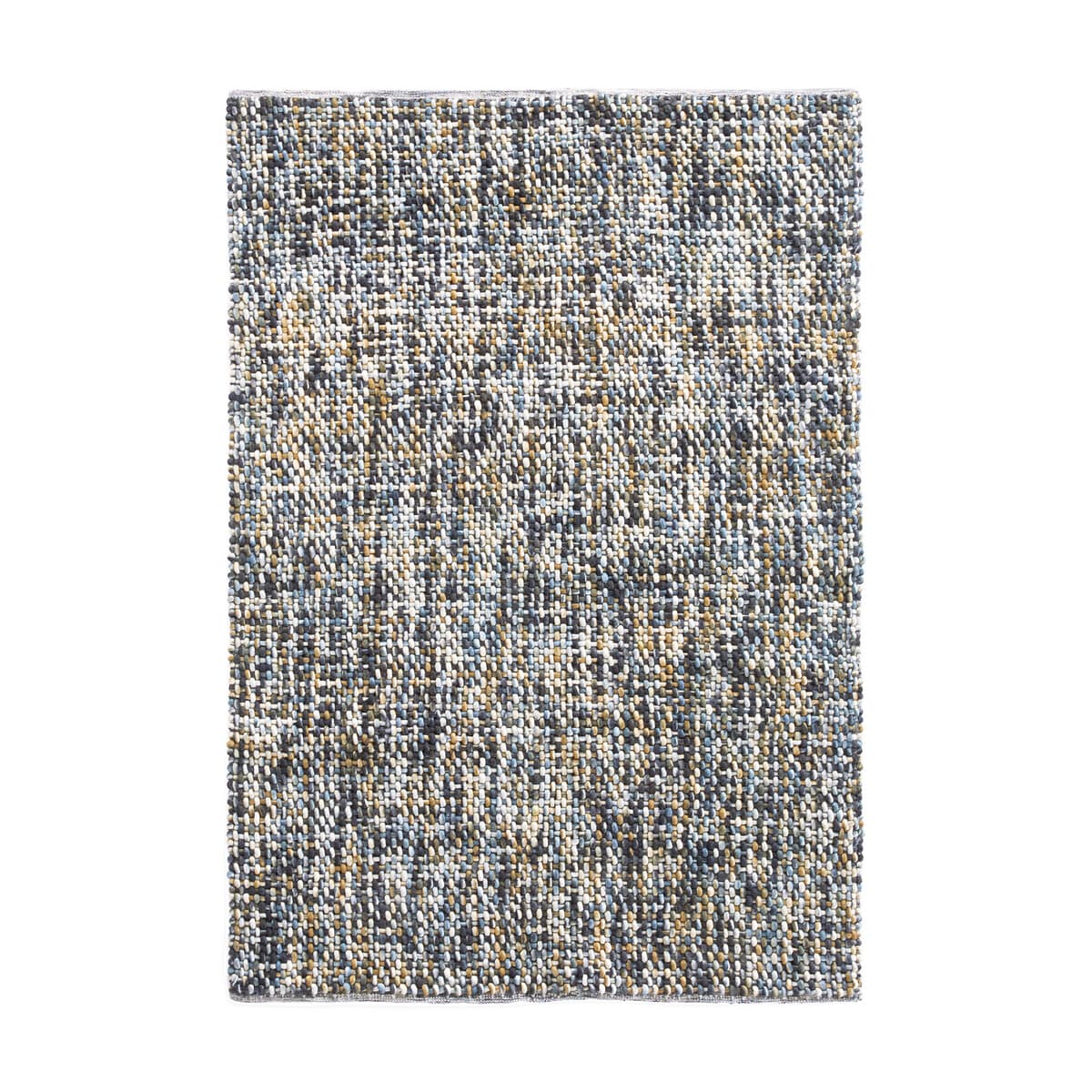 Alfombra tejida multicolor para salón