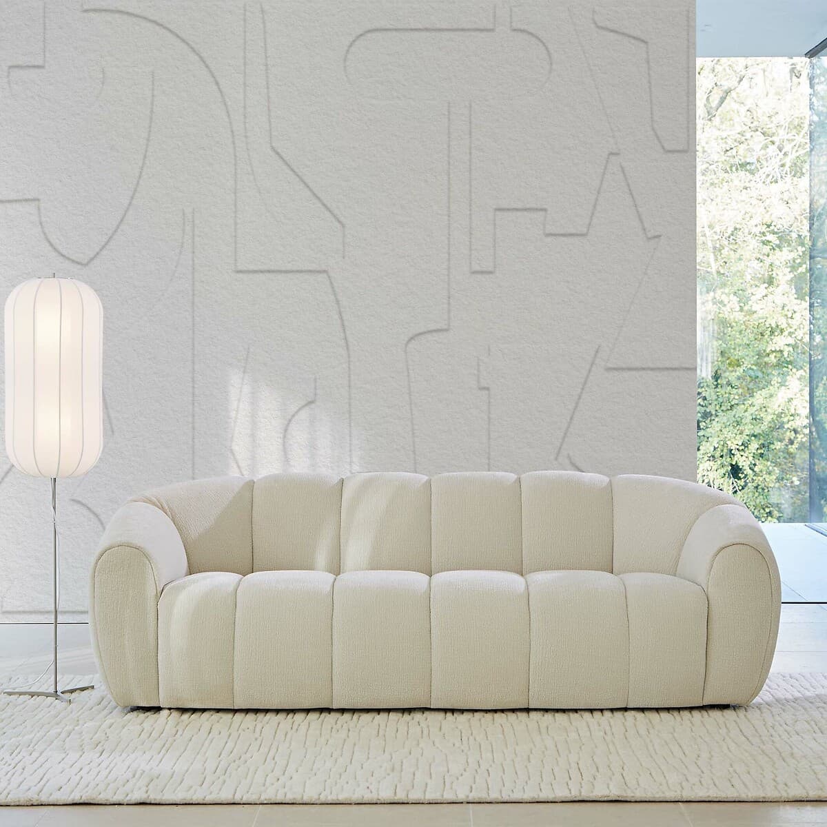 sofa modular bouclé, sofa estilo contemporáneo