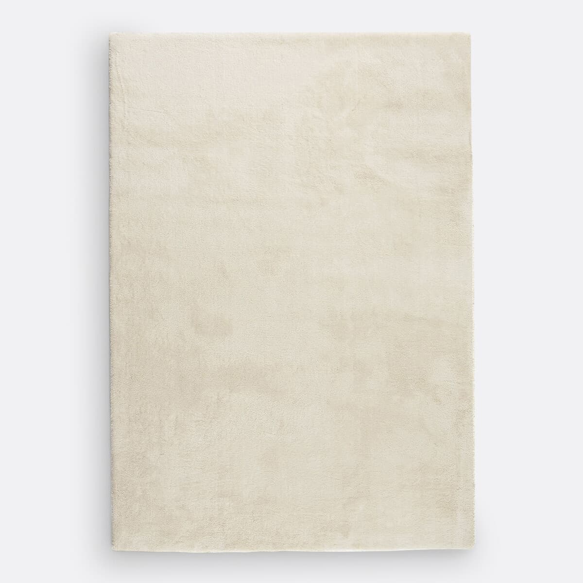 Alfombra rectangular color beige suave