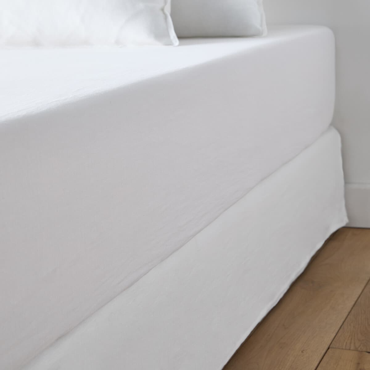 cama blanca lino, ropa de cama matrimonio