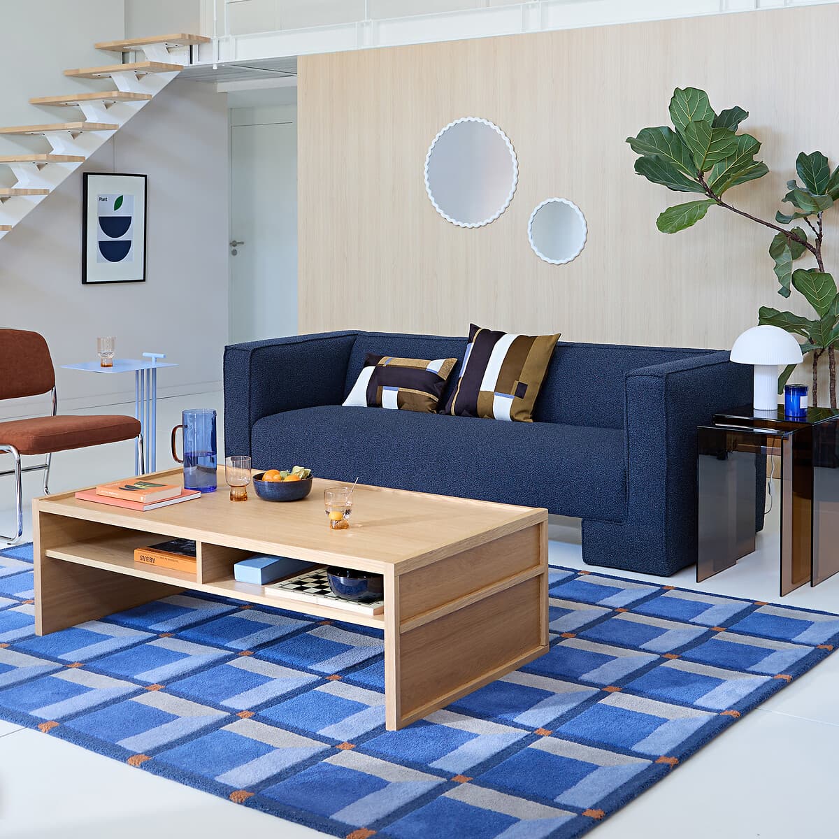 mesa centro madera clara, mesa centro salón diseño nórdico