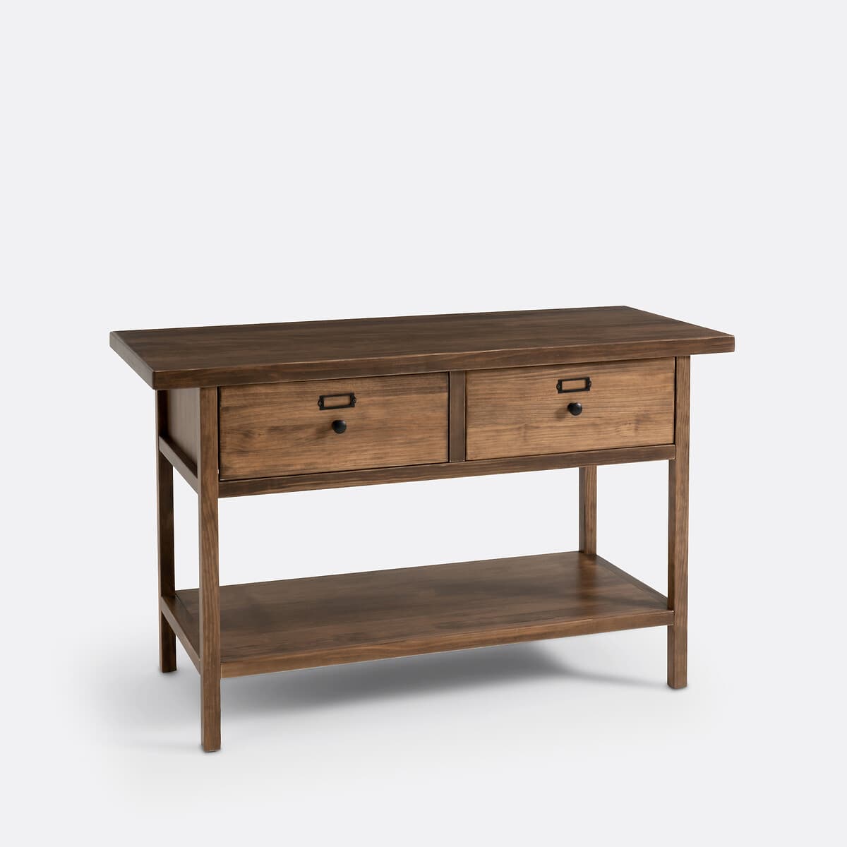 Mesa consola de madera con cajones