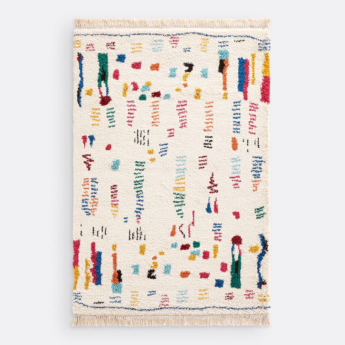 Alfombra de lana con diseño abstracto multicolor