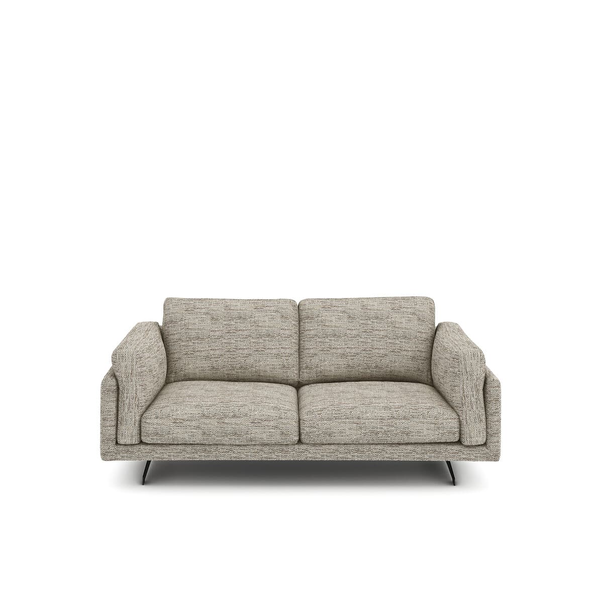 Sofá de dos plazas tapizado en tela beige