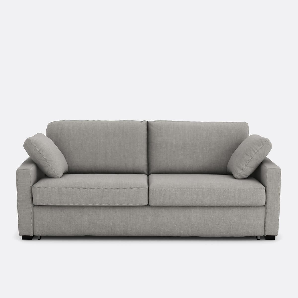 Sofá de 2 plazas tapizado en tela gris