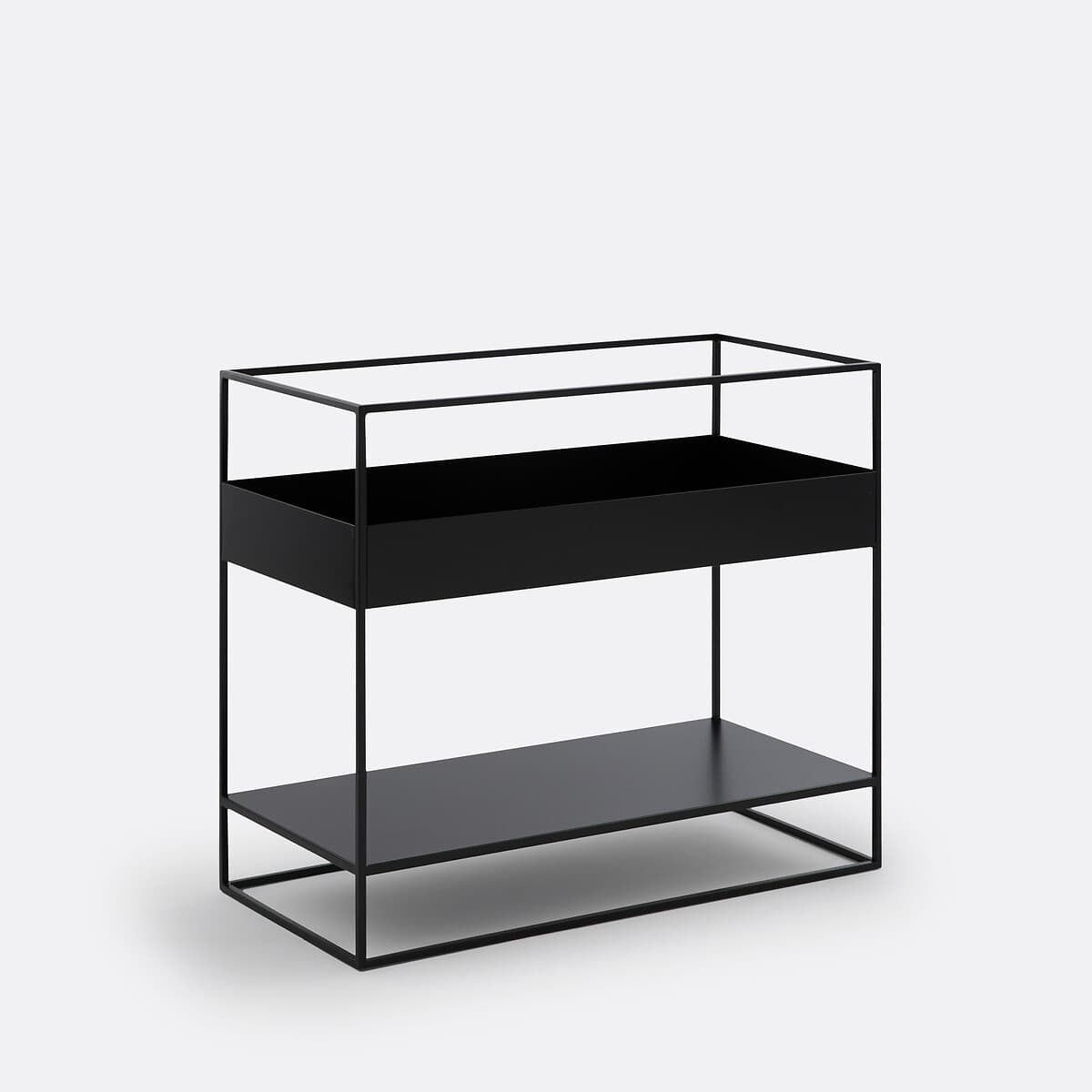 Estantería consola de metal negra