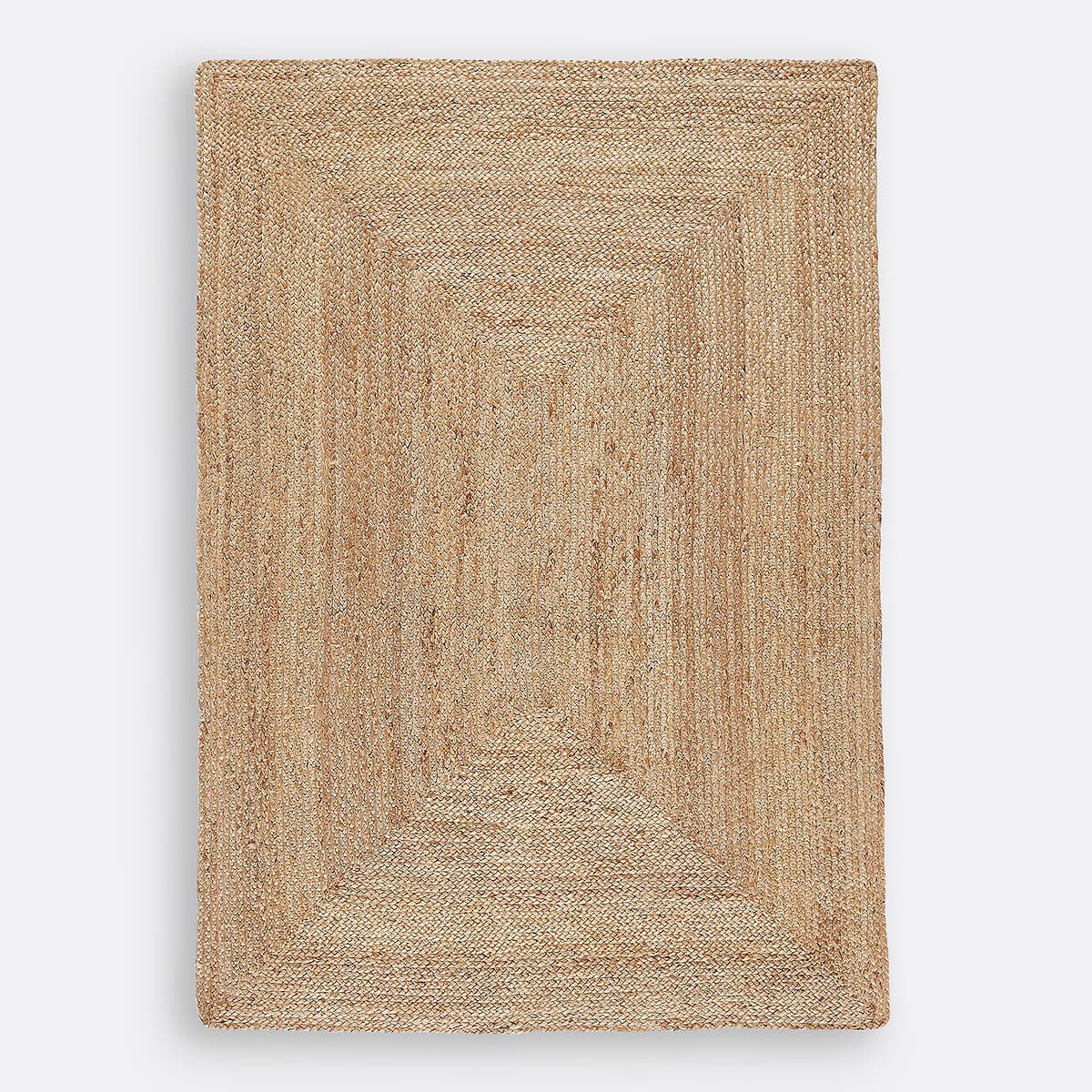 Alfombra rectangular de yute natural