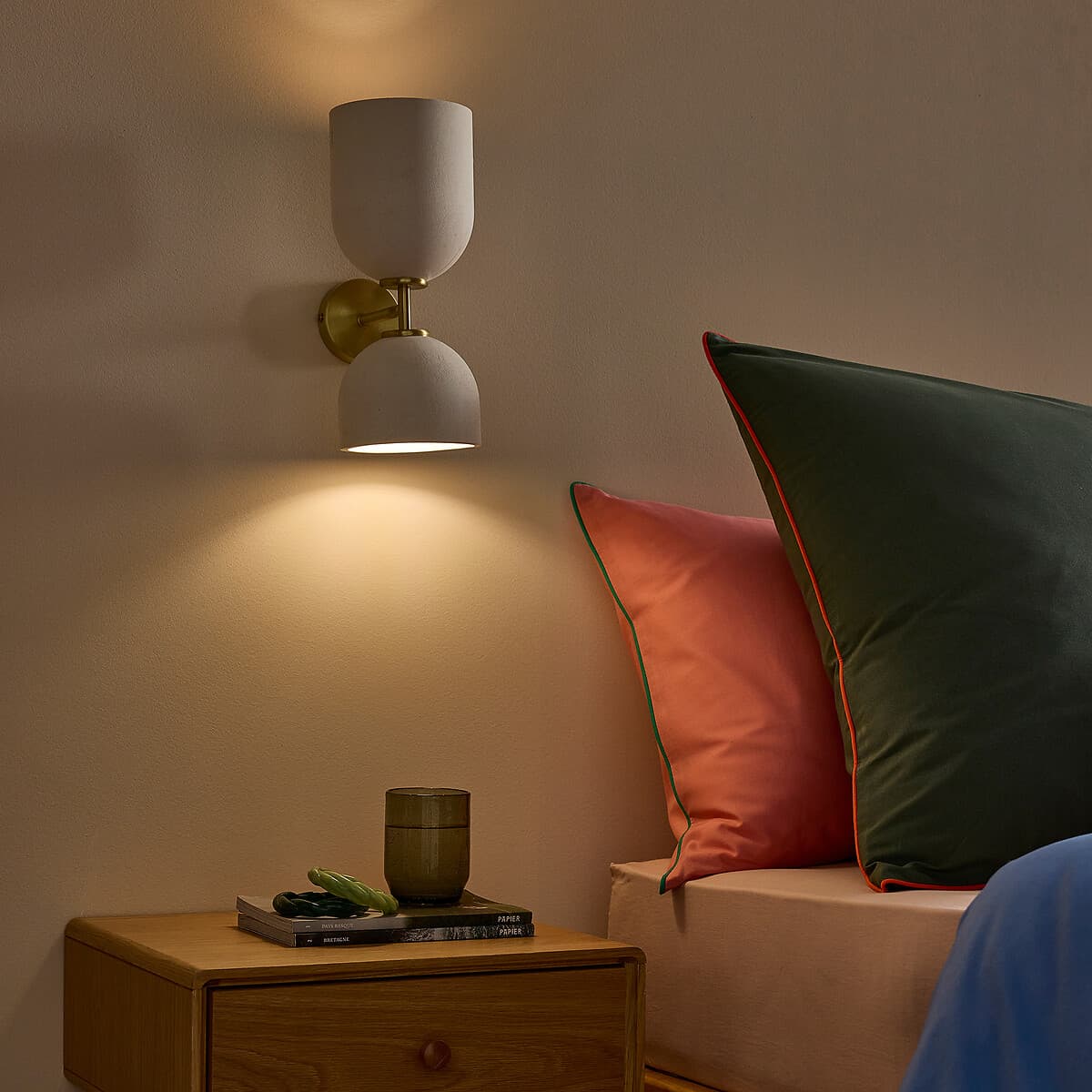 aplique pared dormitorio, lámpara pared yeso