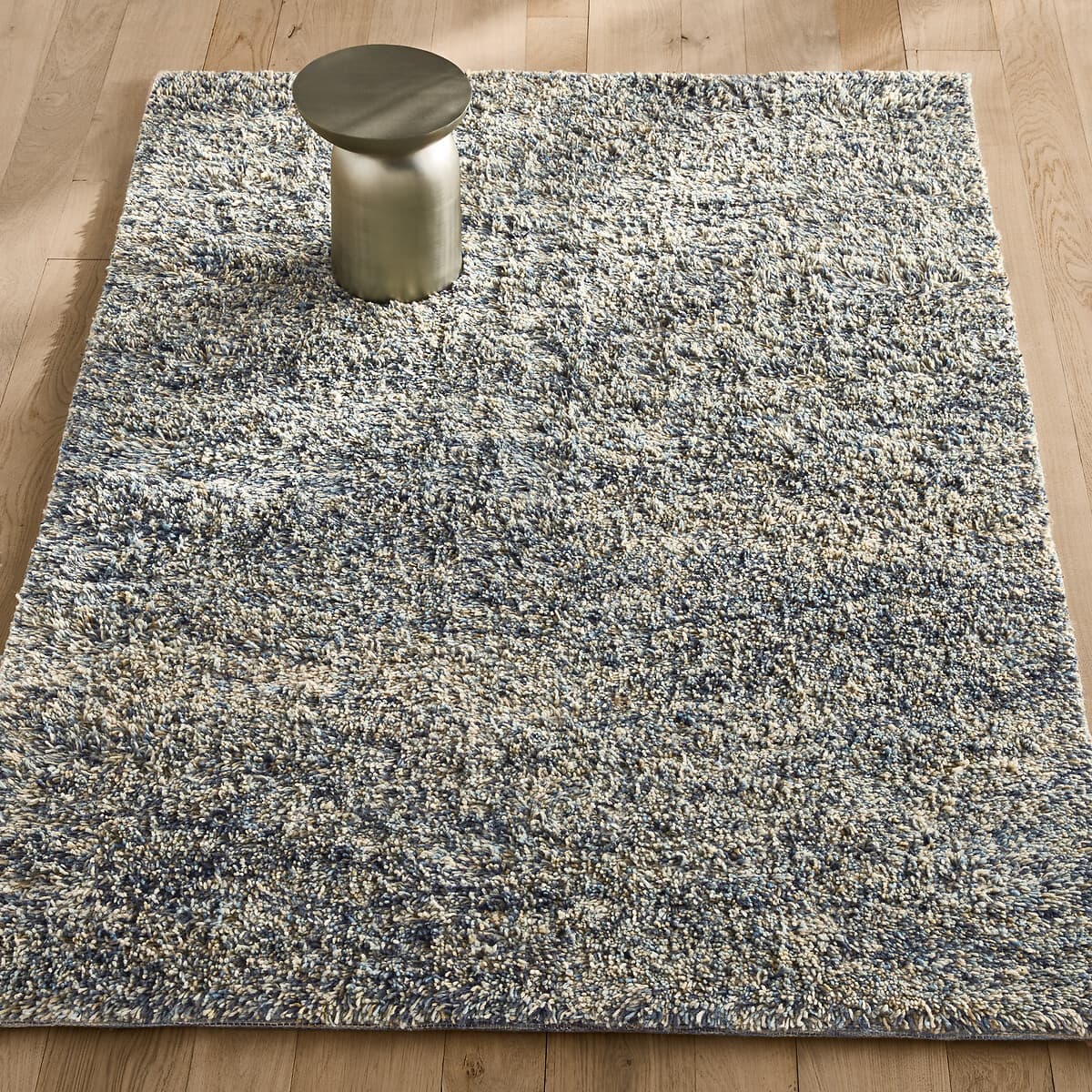 alfombra pelo largo azul, alfombra shaggy dormitorio