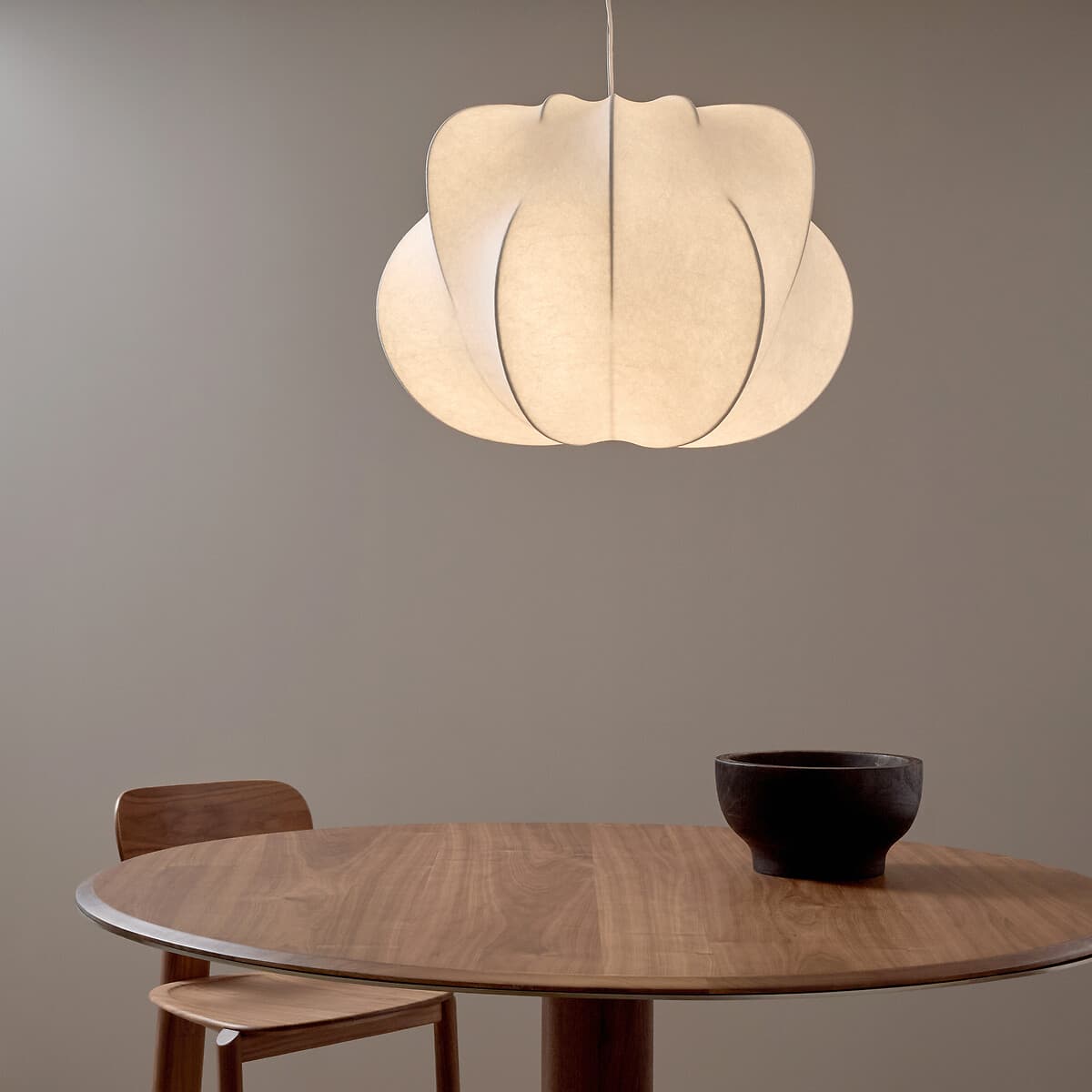 lámpara colgante papel artesanal, lámpara techo diseño orgánico