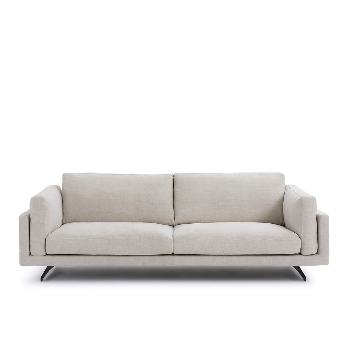 Sofá de 3 plazas tapizado en tela beige