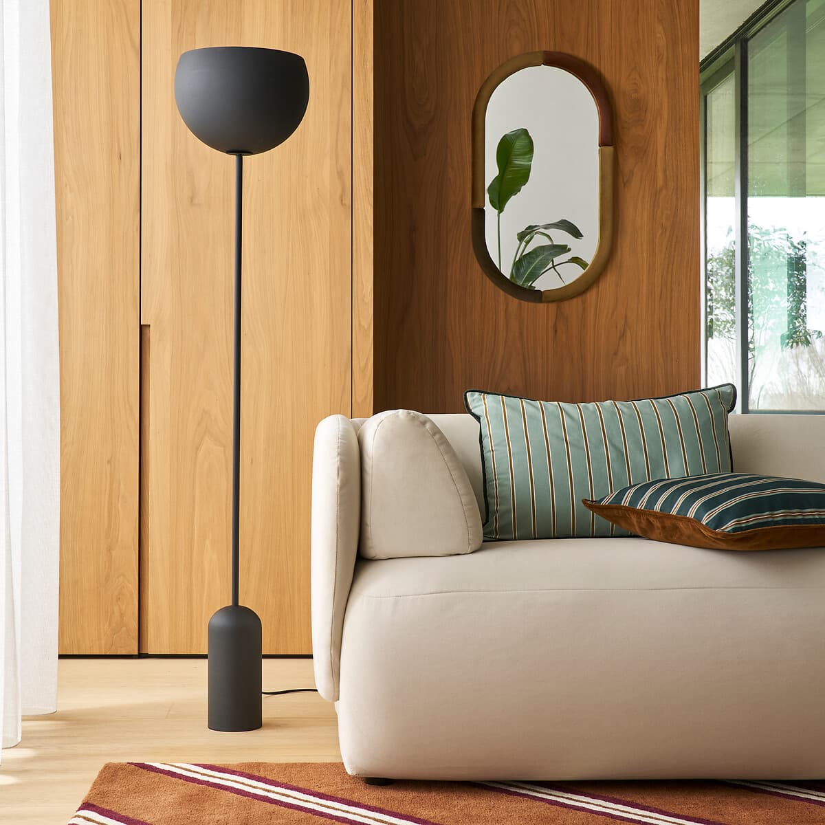 lámpara de pie negra salón, lámpara de pie diseño moderno