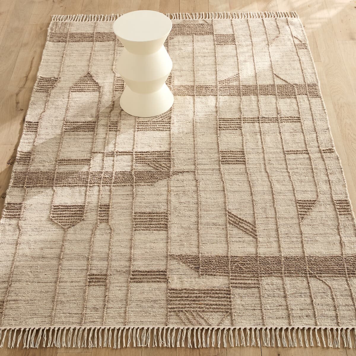 Alfombra de algodón con diseño geométrico