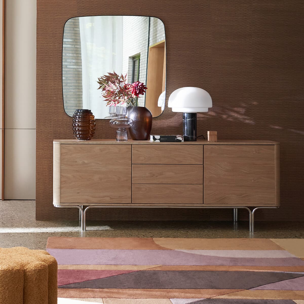 aparador madera moderno, mueble auxiliar salón comedor