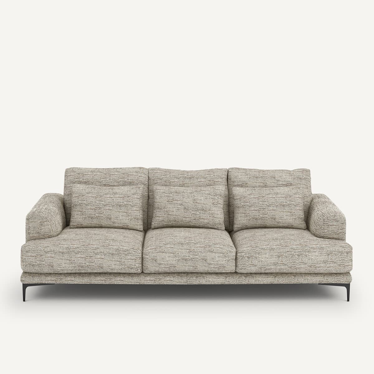 Sofá de 3 plazas tapizado en tela beige