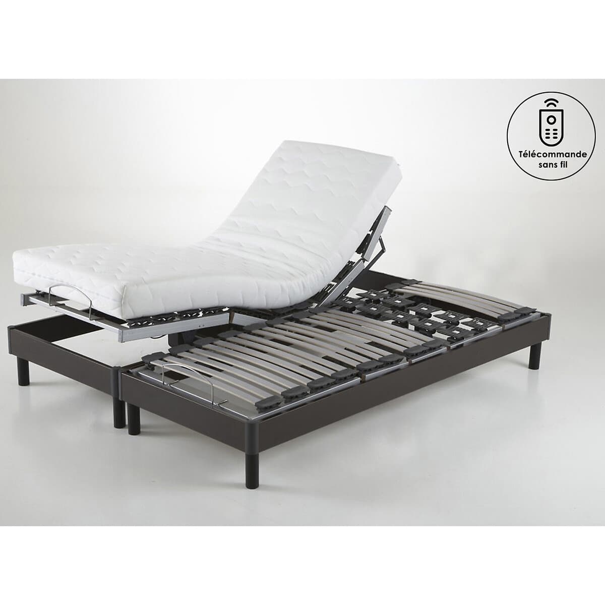 Cama articulada con somier de láminas