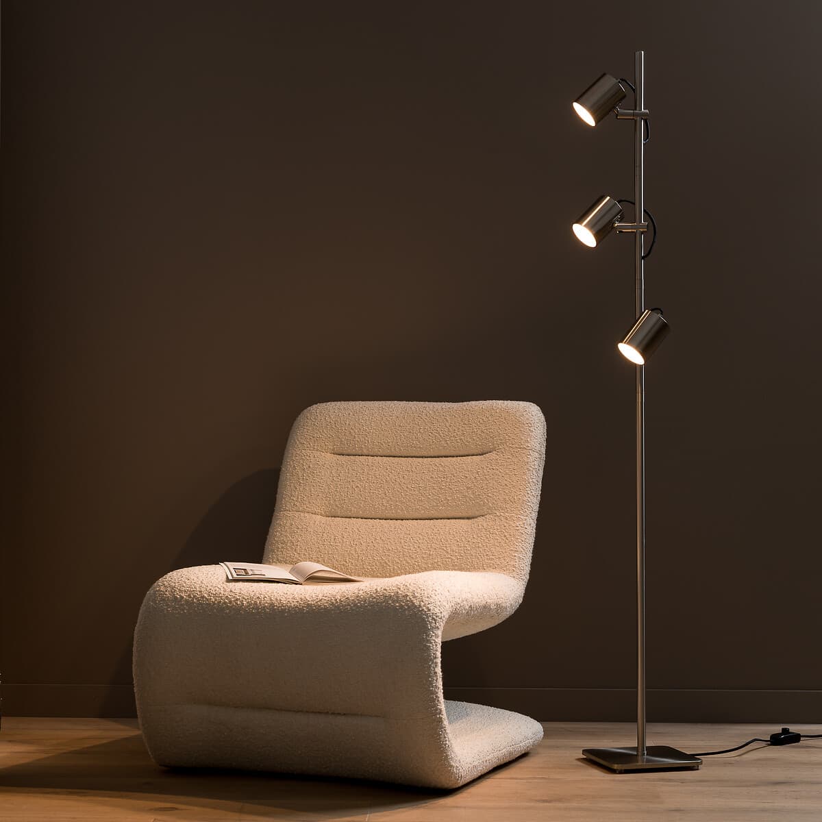 sillón boucle moderno, sillón diseño minimalista