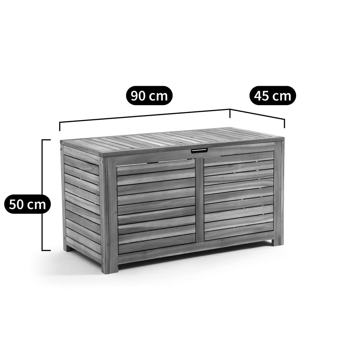 Arcón de exterior de madera gris