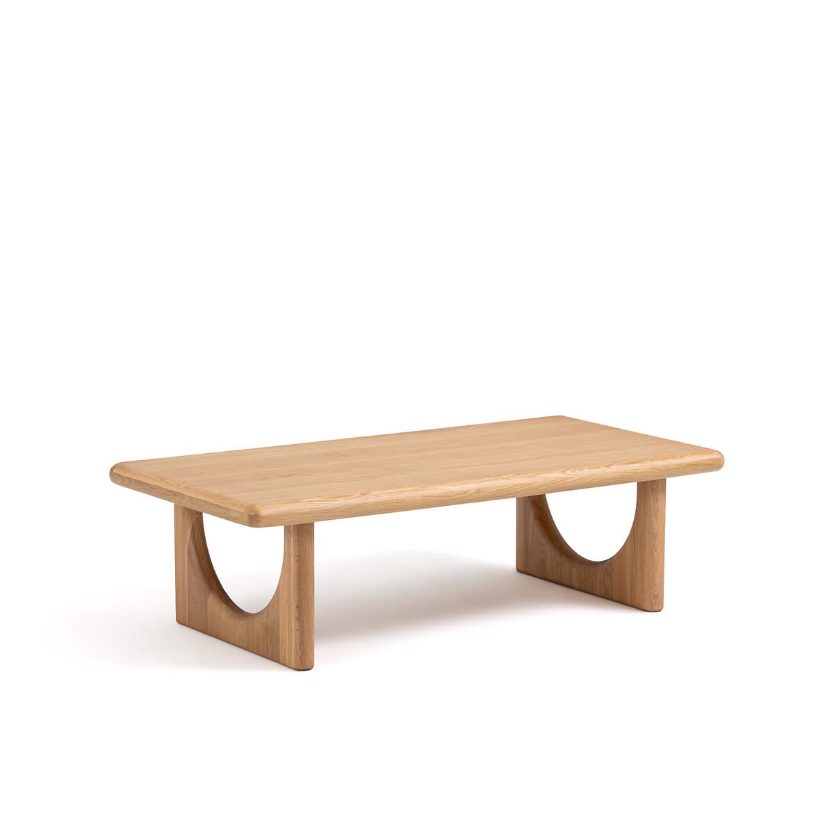 Mesa de centro rectangular de madera clara