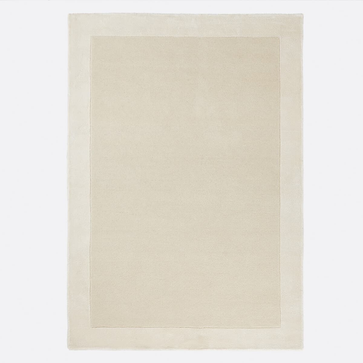 Alfombra rectangular lisa beige