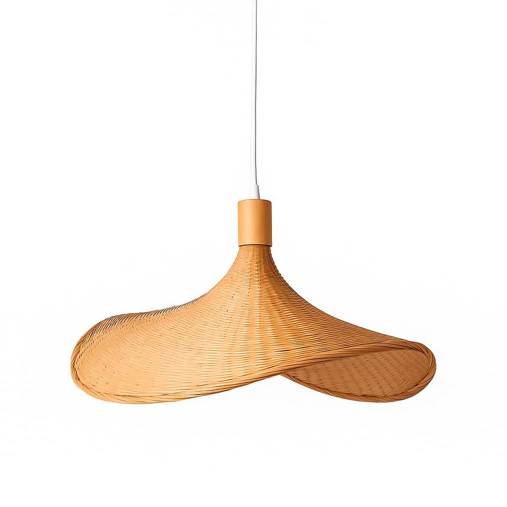 Lámpara colgante de ratán natural