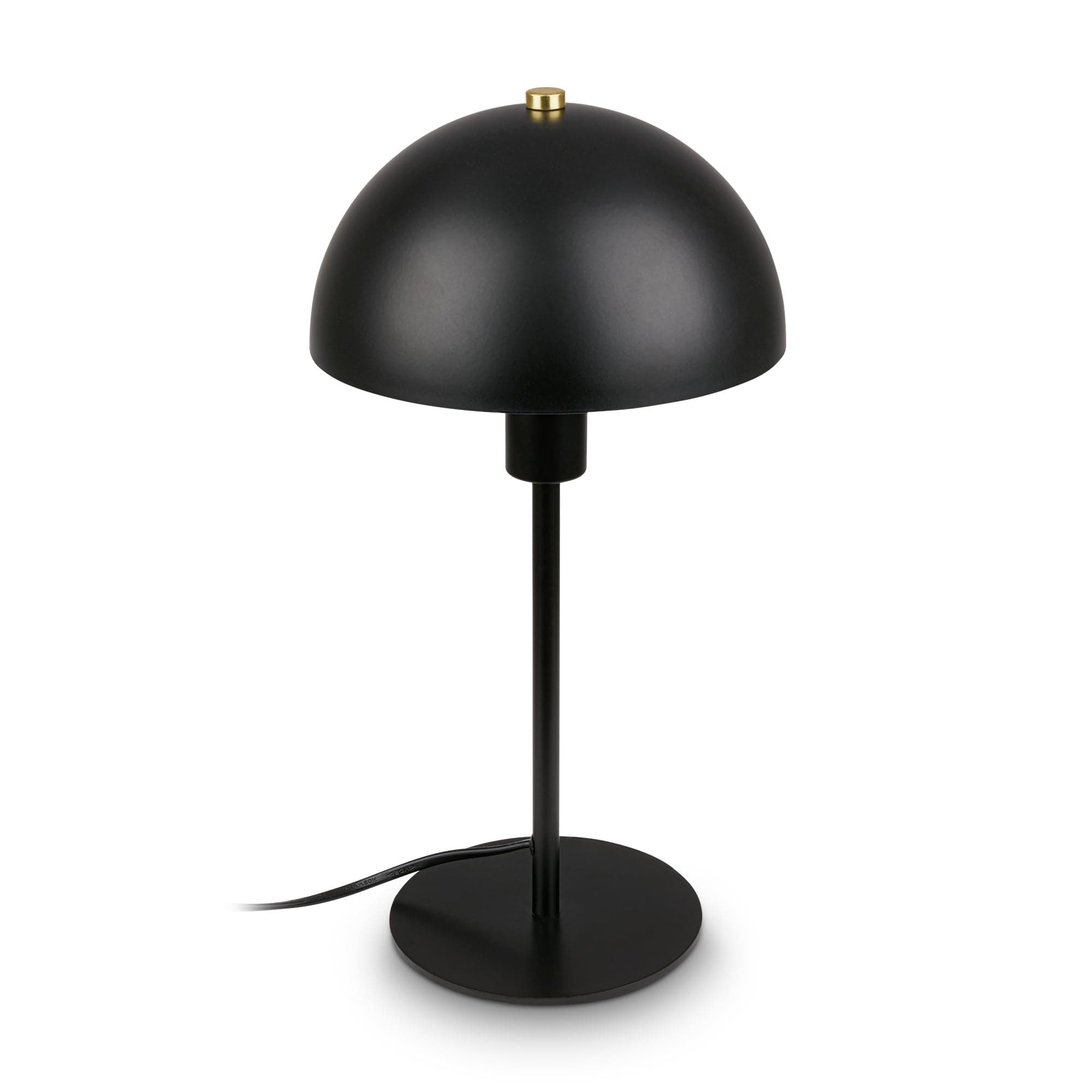 Lámpara de mesa negra de metal estilo moderno