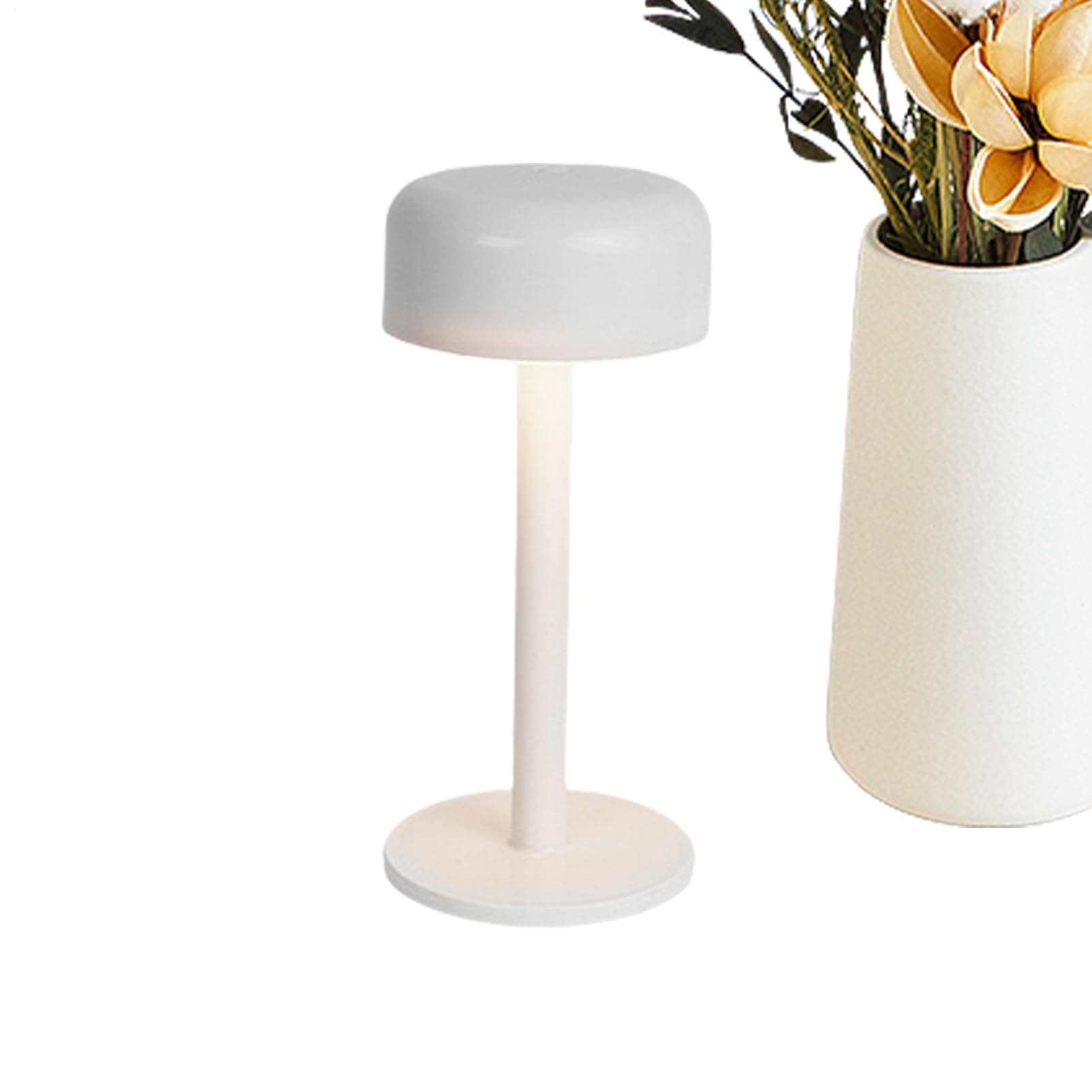 Lámpara de mesa LED blanca moderna