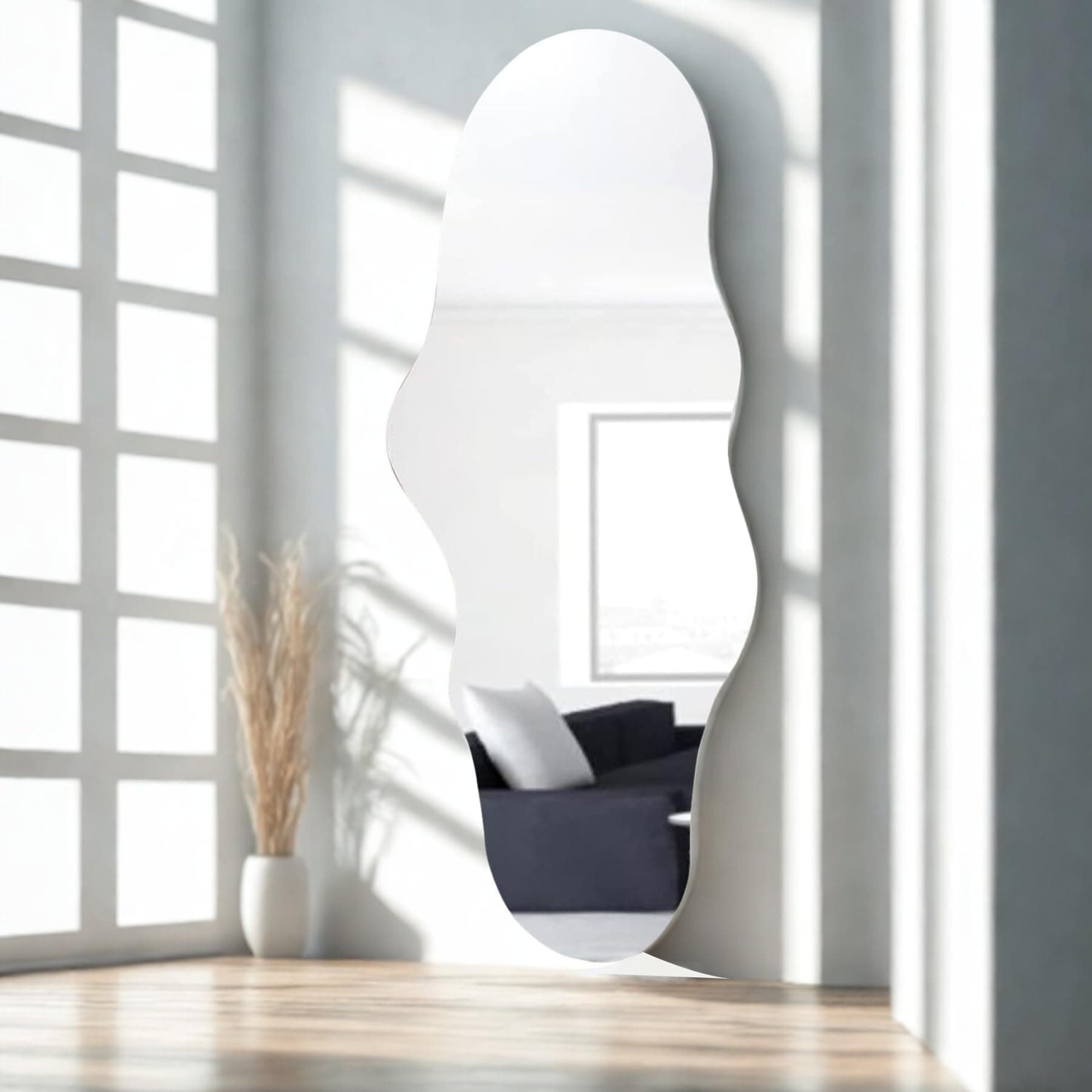 Espejo de pared asimétrico de cuerpo entero