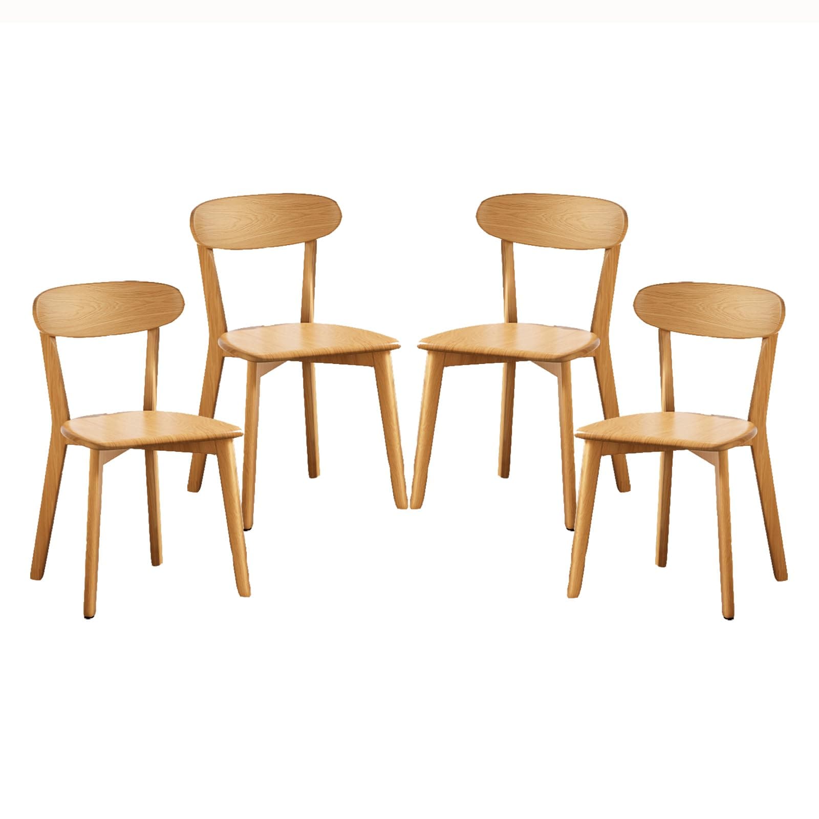 Silla de Comedor de Madera Clara Estilo Nórdico