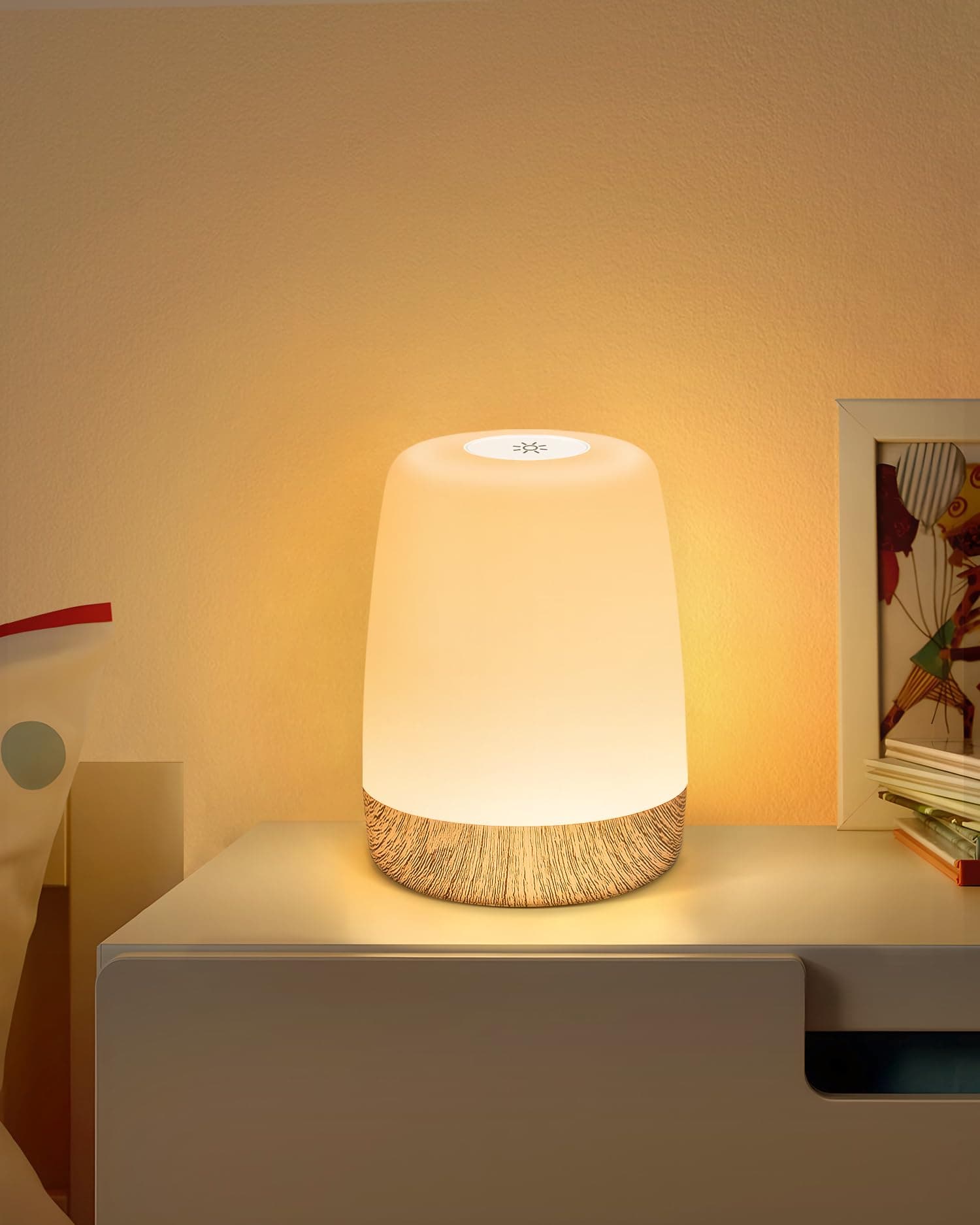 Lámpara de mesa LED regulable blanca