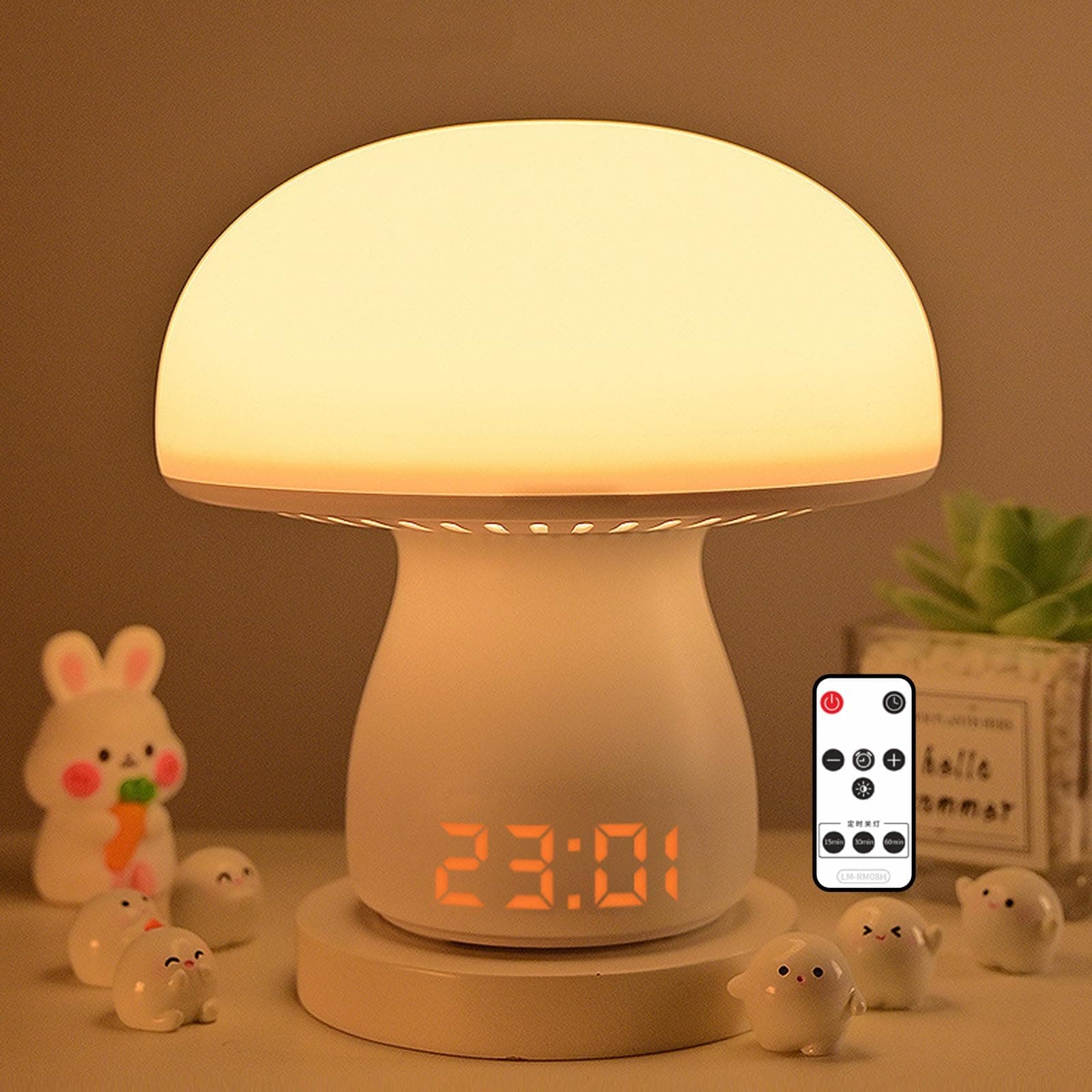 Lámpara de noche LED con forma de seta