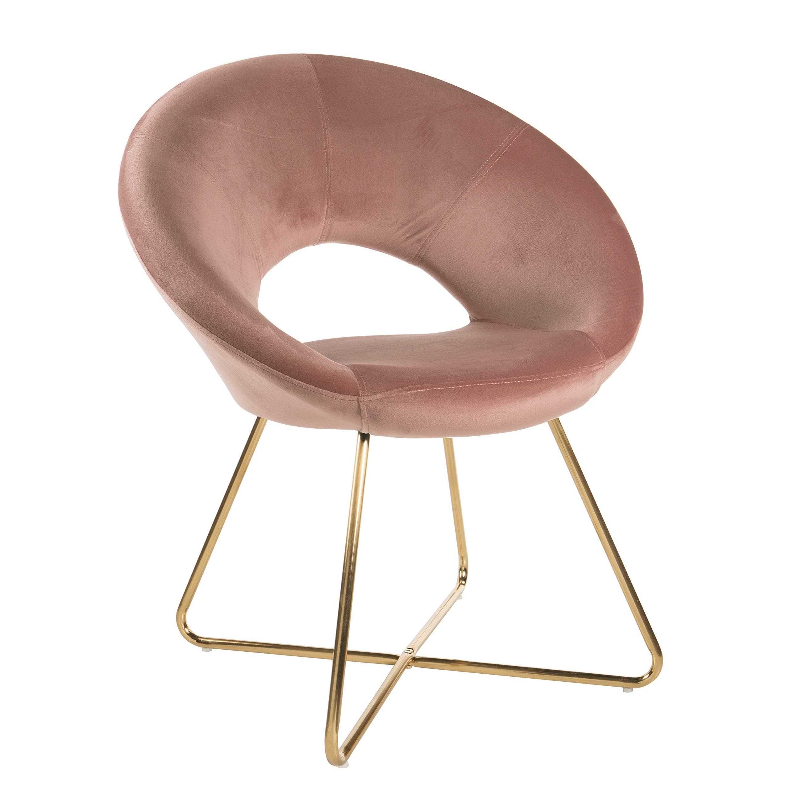 sillón rosa terciopelo, sillon terciopelo patas doradas